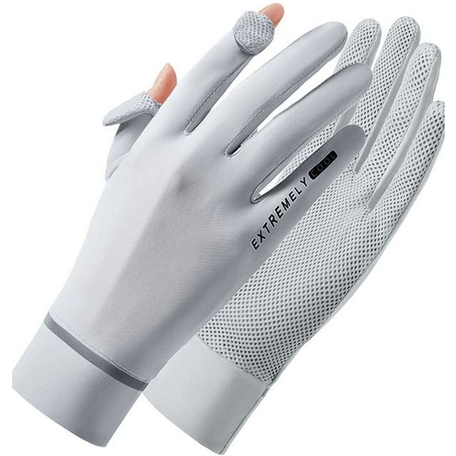 Women Sunscreen Ice Silk Gloves Female Summer Sun Protection Gloves Cycling Driving Mittens Thin Anti-UV Gloves