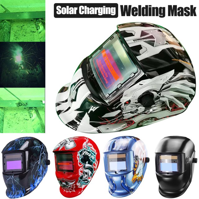 Masque facial de soudage solaire, obscurcissement automatique, isolation thermique, grande vue