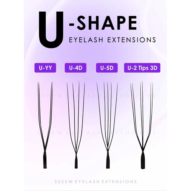SEEDEW 3D/4D/5D U Shaped Eyelash extension Premium False Eyelashes Soft Lash Clusters Makeup