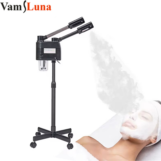 Vapeur facial professionnel à pulvérisation chaude et froide - Vapeur nano brume double mode pour un nettoyage en profondeur, une hydratation et un raffermissement de la peau (Salo