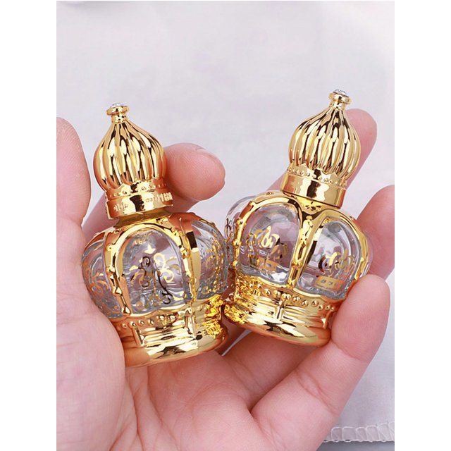 Bouteille de parfum de Style dubaï, bouteille à rouleau Vintage en verre d'huile essentielle, conteneur distributeur vide de voyage Portable de 12ml