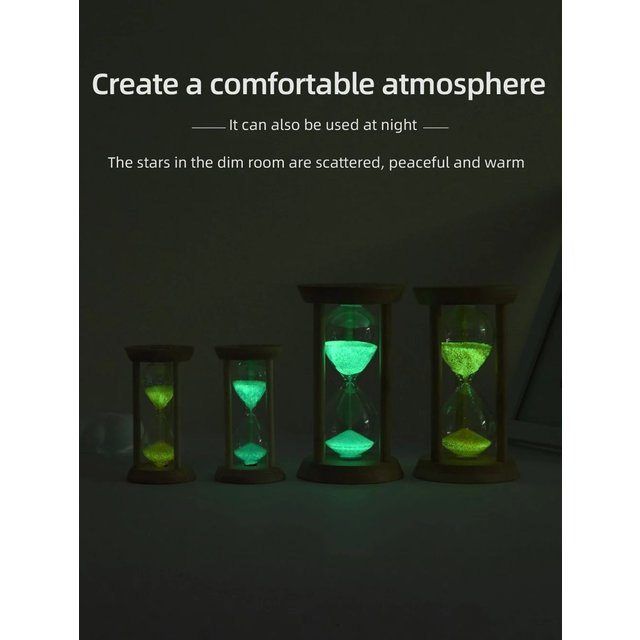 Mini Wooden Sand Timers Bamboo Hourglass 1/3/5 Min Sandglass Timer for Toothbrush Timer Games Classroom Home Office Cooking