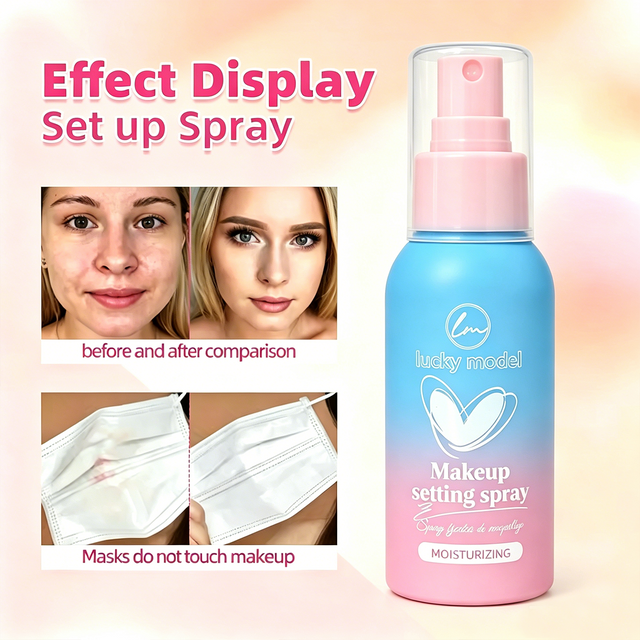 Lucky Model Gradual Moisture Setting Spray Fine Mist Oil Control Waterproof Lasting Anti Stripping Makeup Setting Spray