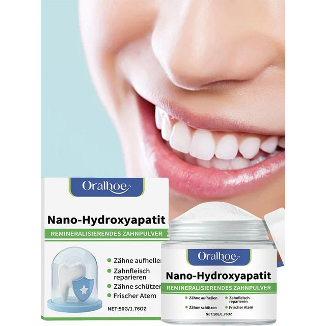 Nano-Hydroxyapatite Remineralizing Tooth Whitening Powder Gentle Oral Care Brighten Yellow Teeth Stain Removal Nourishes Gums