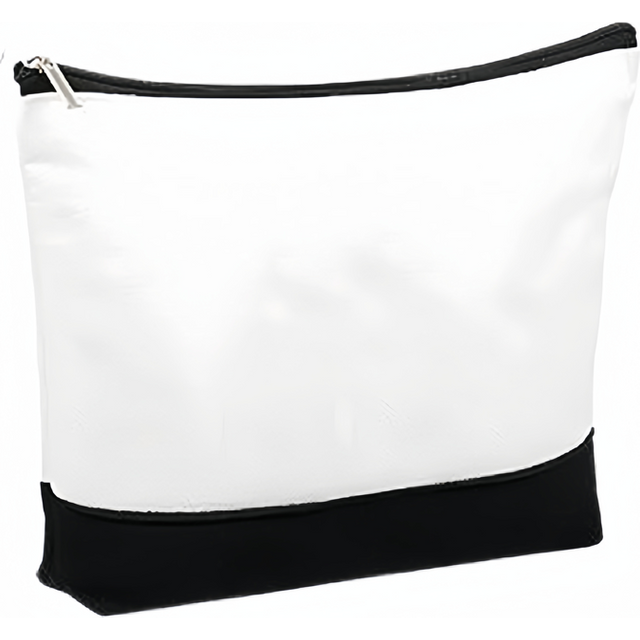 SCCFMM 10 Pack Customizable Black Polyester Sublimation Blank Makeup Bag, Zipper Coin Pencil Pouch for Heat Transfer Logo Print