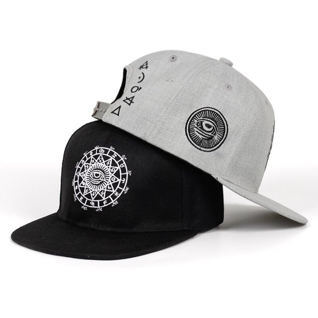 Unisex Eyes Letter Embroidery Hip-hop Hats Spring and Autumn Outdoor Adjustable Casual Baseball Caps Sunscreen Hat