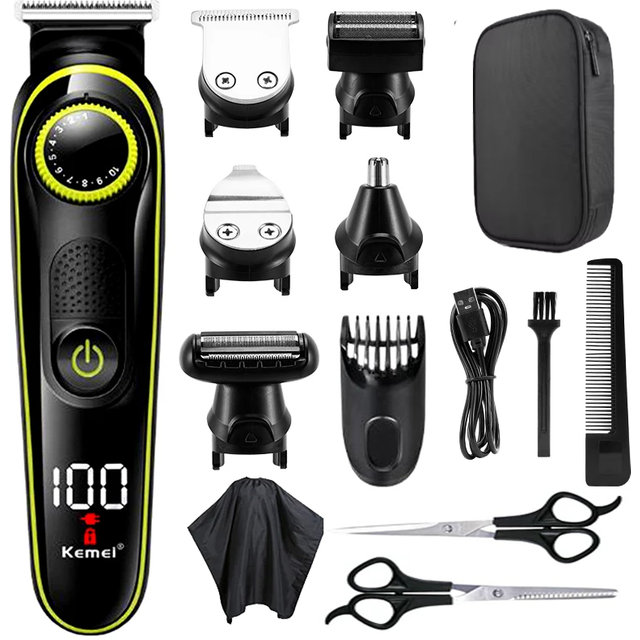 Kemei 696 Electric Hair Clipper Multifunctional Trimmer for men Electric Shaver for men's Razor Nose 5 in 1 Professional Trimmer