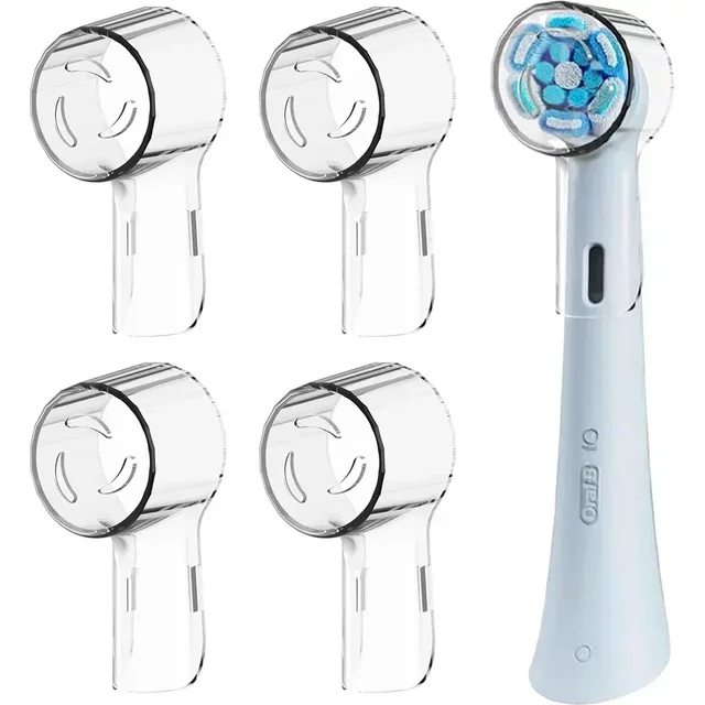 Toothbrush Dustproof Covers Caps Compatible with Braun Oral B Replacement Heads and IO Series Electric Toothbrush Head Protector