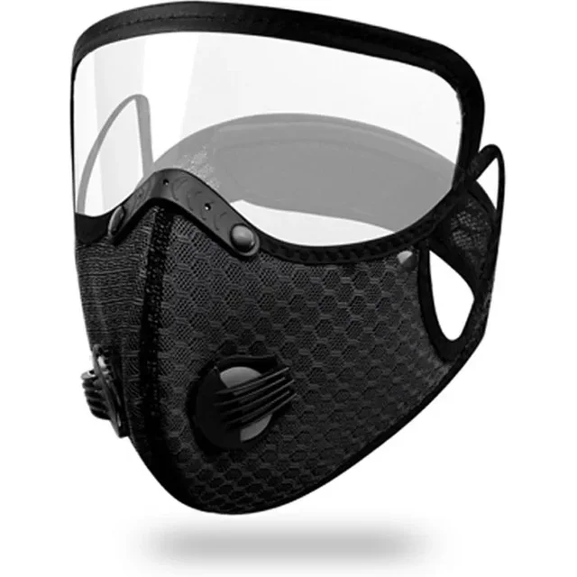 New Cycling Face Mask with Filter Goggles Dust Mask Sport Washable Reusable Facemask for men Bandana Actived Carbon Filters