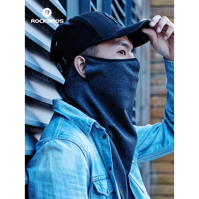ROCKBROS Winter Cycling Face Mask Windproof Thermal Fleece Keep Warm Bike Riding Neck Scarf Breathable MTB Road Bicycle Mask