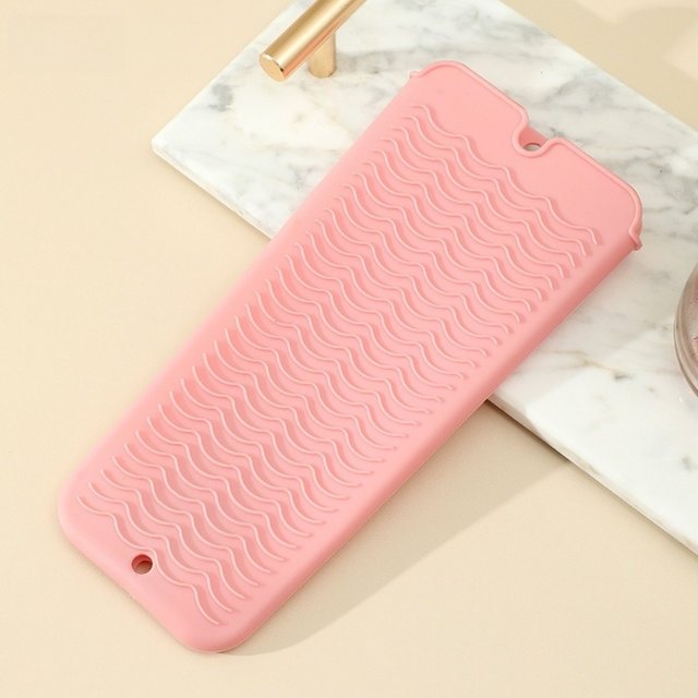Silicone Hair Straightener Pouch Multifunctional Non-Slip Heat Curling Pouch Multi Color Foldable Curling Iron Insulation Mat