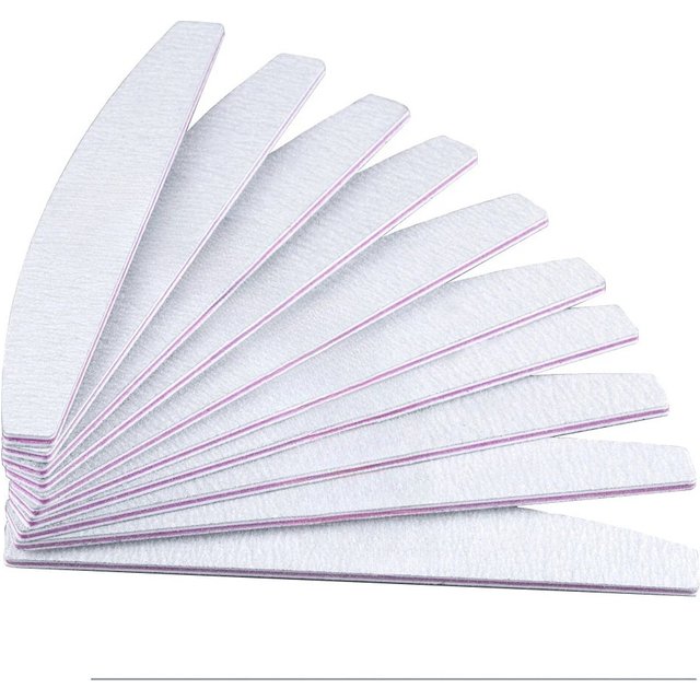 1/10Pcs Nail File 100/180 Sanding Polishing Buffer Block UV Gel Nail Polisher Manicure Pedicure Tools Nail Care Tools Grey Boat