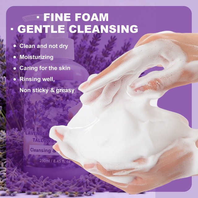 Lavender Frankincense Body Wash – Moisturizing Shower Gel with Essential Oils, Daily Hydrating Body Cleanser