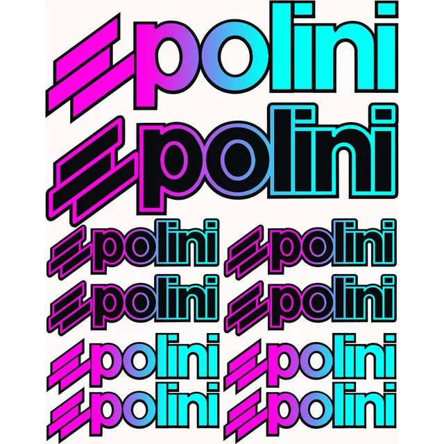 Compatible for Polini Motorcycle Car PVC Decals Graphic Sticker Waterproof Sunscreen Kit Creativity Car Stickers