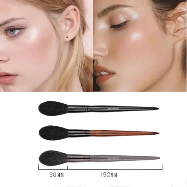 Pinceaux de maquillage professionnels à Long manche, brosse à poudre pour le visage, surligneur, Blush, mélange, correcteur, outils de beauté