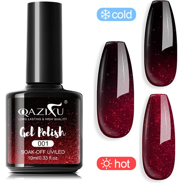 10ml Thermal Gel Nail Polish Temperature Color Changing Gel Polish Semi Permanent Soak Off UV LED Nail Art UV Winter
