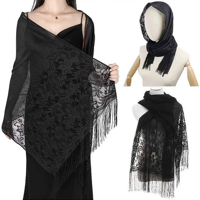 Thin Summer Sunscreen Shawl with Artistic Retro Style Paired with Qipao Shawl Scarf, Silk Scarf, Lace Women's Scarf