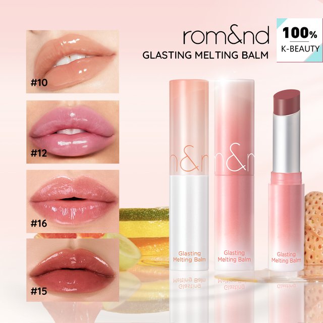 rom&nd Glasting Melting Balm&Blackspectrum,Melting Balm Formula,Luxury Makeup,Hydrating Lip Balm,Korean Cosmetic,Makeup