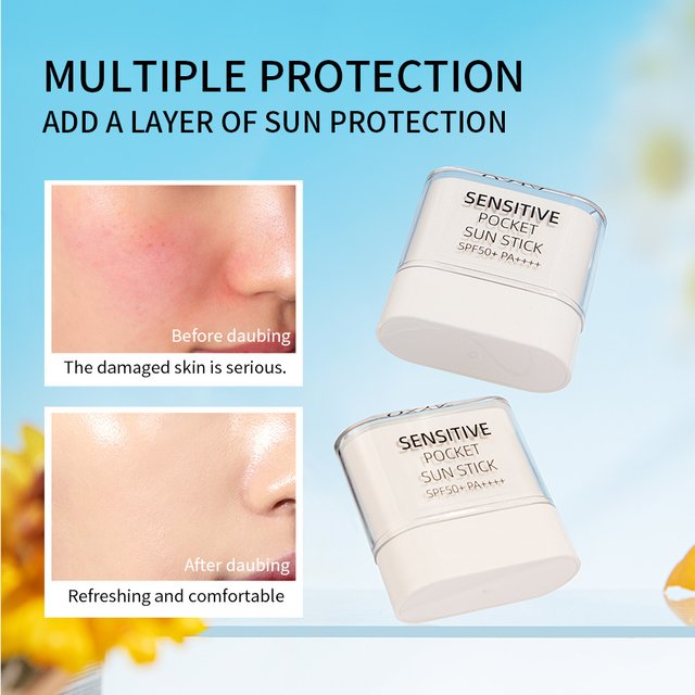 Mini Pocket Sunscreen Stick - English Version SPF50+, 3-in-1 (Isolation, UV Protection, Waterproof, Sweatproof)