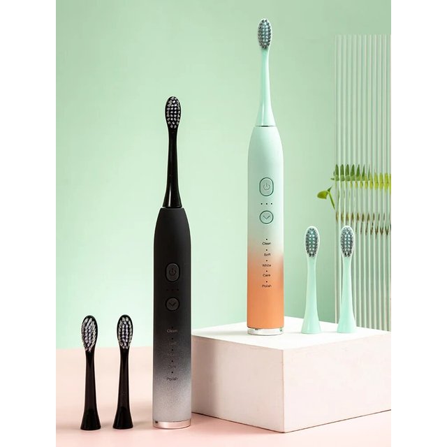 Tongwode Electric Sonic Toothbrush Rechargeable Waterproof Electronic USB Charge Whitening Tooth Brushes Replacement Heads Adult