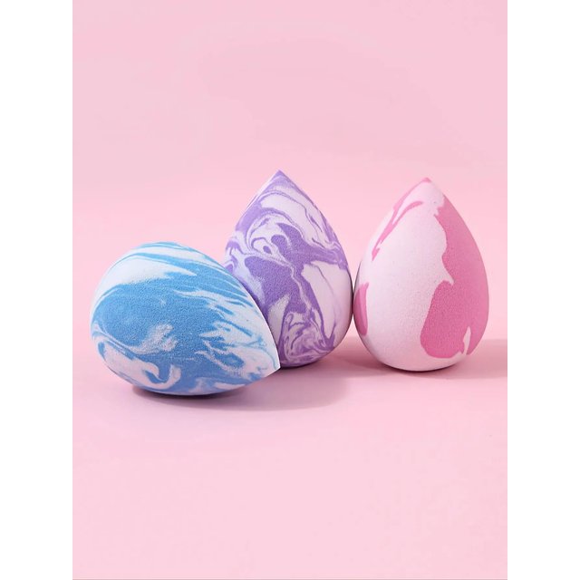 3PCS Two-color Makeup Egg Foundation Makeup Sponge Powder Puff Multi-function Dry and Wet Dual-use Super Soft Sponge Makeup Eggs