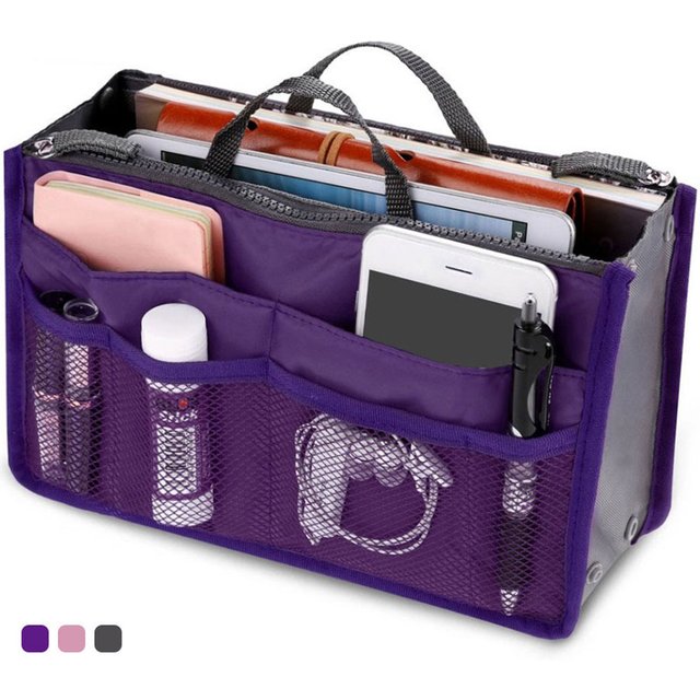 Multifunctional Bi-fold Storage Bag Large Capacity Makeup Bag with Mesh Grid Travel Storage Bag Mommy Bag Multi Pocket Cosmetic
