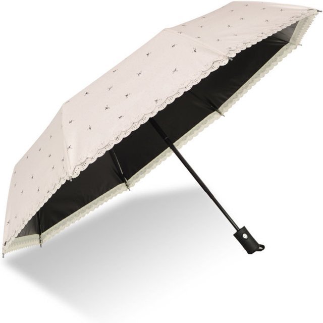 Lace Sunscreen Umbrella Sunshade Small Fresh Thickened Black Glue Anti-ultraviolet Simple Elegant Young Lady Cute Sun Umbrella