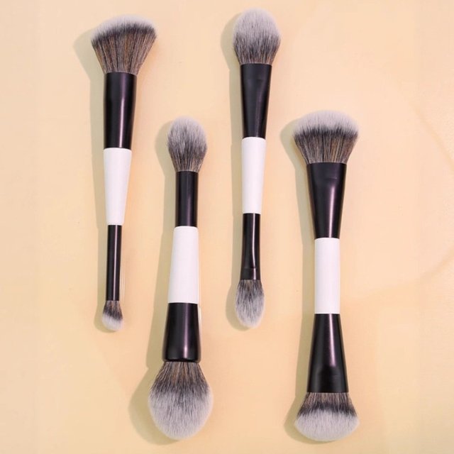 Dual-Ended F4 Contour Face Brush Multi-purpose Cosmetic Beauty Eyeshadow Concealer Brushes High Coverage Powder Blush Brush