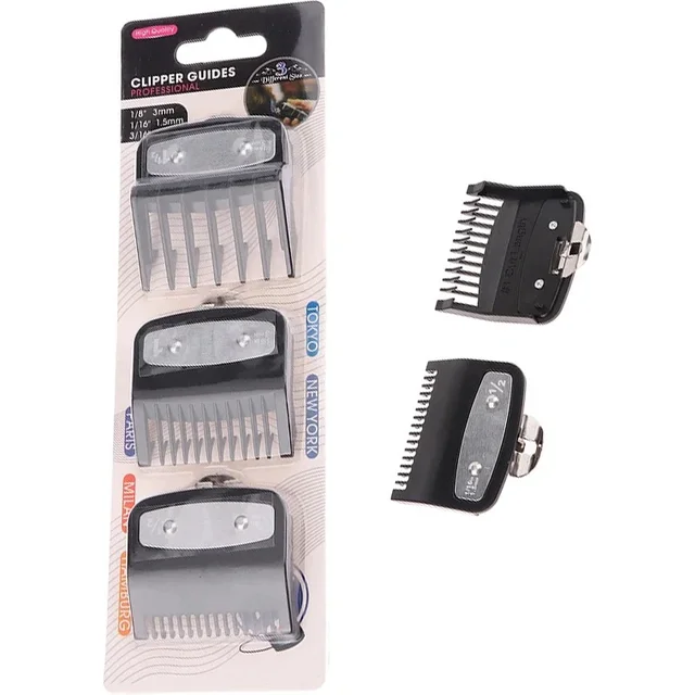 1.5mm 3mm 4.5mm 1Pcs Black Limit Comb Set Hair Clipper Guards Guide Combs Trimmer Styling Tools Attachment Compatible