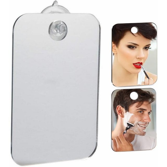 Acrylic Anti Fog Mirror Shower Shaving Fogless Mirror Washroom Travel Accessories for women Makeup Man Shaving Bathroom Tools
