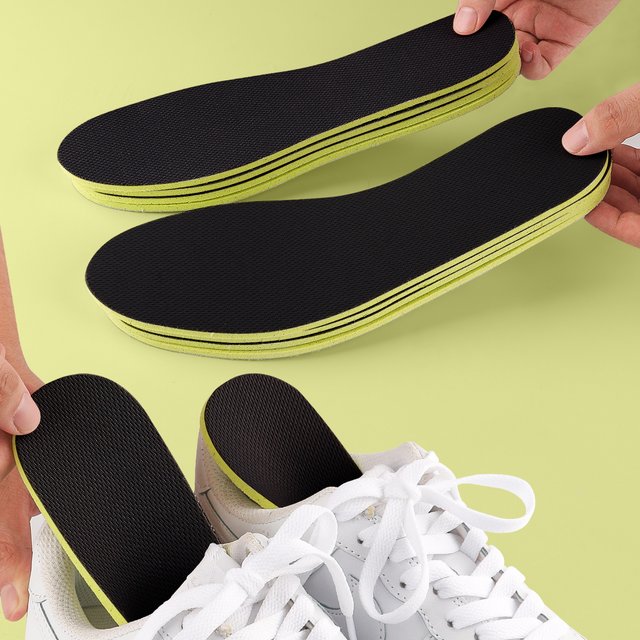 Men Women Unisex Sport Shoe Insoles BlackSoft Breathable Deodorant Shock Absorption Pads for Vigorously Walking Running Training