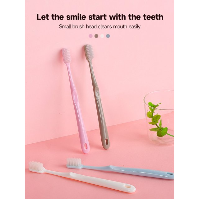 4/8pcs manual soft hair toothbrush with individual protective cover for adult households