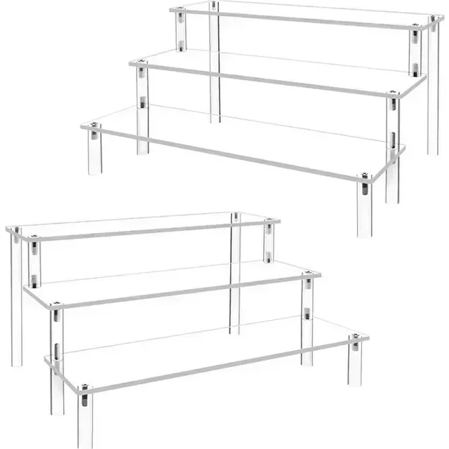 Présentoir en acrylique à 1-4 niveaux, présentoir transparent pour Cupcake, parfum, poupée, organisateur de décoration, figurines Amiibo Funko POP DC05