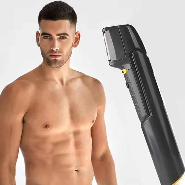 Waterproof Pubic Body Shaver Electric Shaver with Retractable Length Cordless Body Hair Trimmer for men