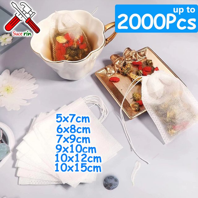 Sachets filtrants en mousseline de poulet pour infJarddu café, infuseurs à thé, joint Wstring de proximité, sachets de thé parfumés, herbes africaines, 100 à 2000 pièces