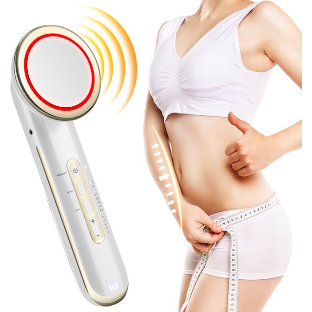 EMS Ultrasonic Body Slimming Massager 5 Modes 5 Intensity Weight Loss Fat Burner Skin Care Infrared Facial Lifting Beauty Device
