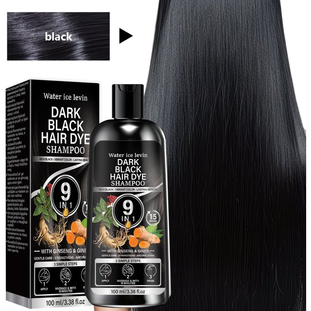 9‑in‑1 Herbal Black Hair‑Nourishing Shampoo With Ginseng Ginger Boost Hair Shine Soften Dry Strands Gentle Daily Hair Care