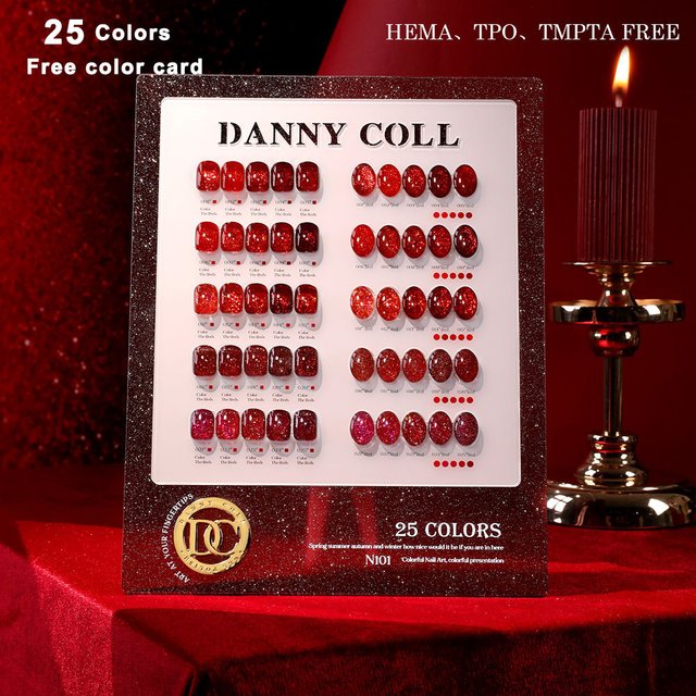 Red Cat Eye Gel Nail Polish Set Semi Permanent Magnetic UV LED Gel Varnish Crystal Cat Eye Gel With Display HEMA FREE TPO FREE