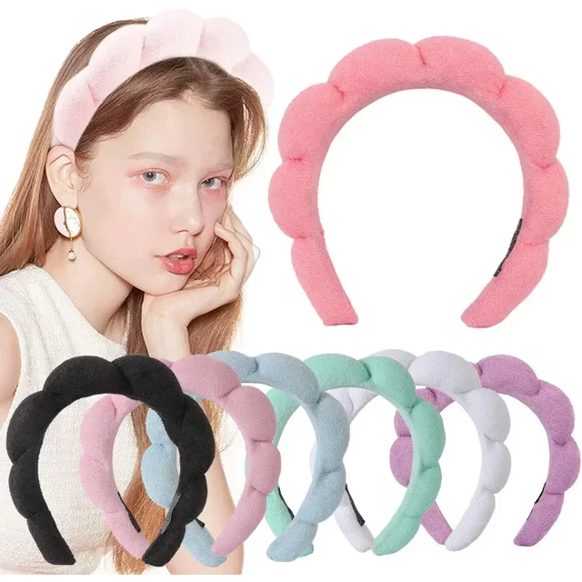 Soft Hair Styling Accessories Women Girls Headbands for Face Washing Bath Makeup Hair Band Women Adjustable SPA Facial Headband