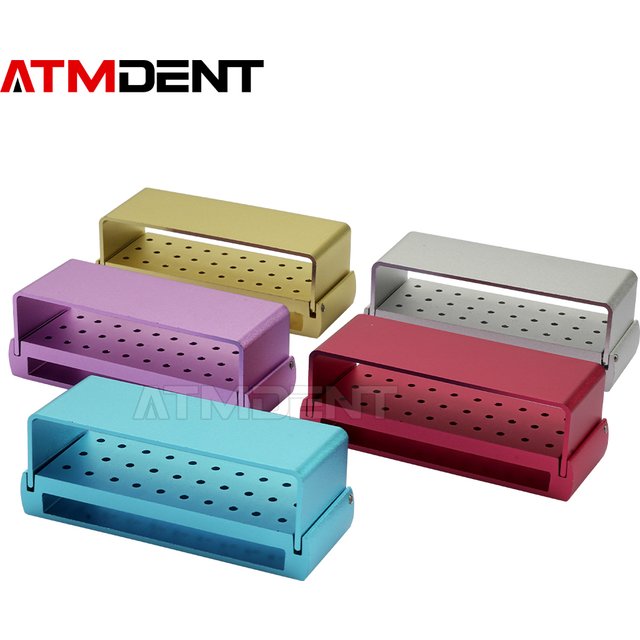 30hole Dentistry Burs Blocks Autoclavable Disinfection Holder Alumimum Instrument Teeth Whitening Tool
