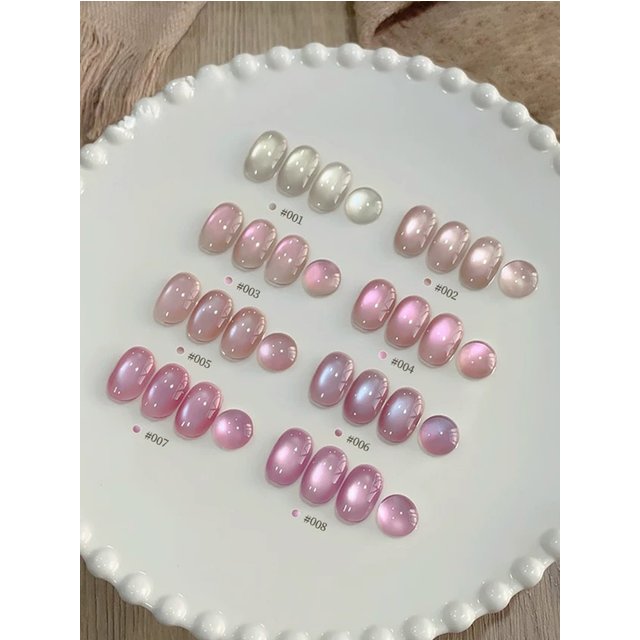 1-8pcs 15ml Spring Nail Nude Pink Cherry Blossom Cat Eye Gel Nail Polish UV LED Curing Holiday Gift for women Nail Supplies DIY