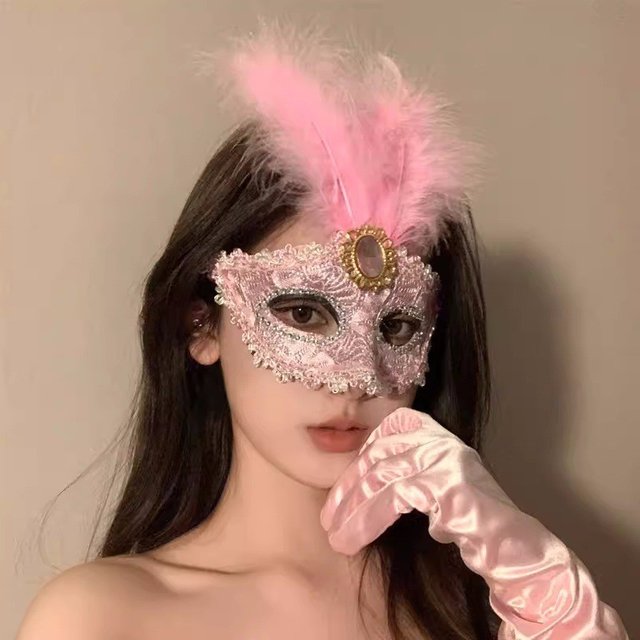 Masque de mascarade pour femmes, Costume vénitien, demi-visage, Cosplay, couvre-yeux en dentelle, fête de carnaval d'halloween, masque en plumes de papillon