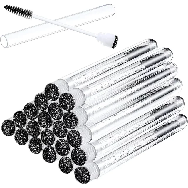 50pcs Reusable Eyelashes Brush Tube for Eyelash Extension Disposable Mascara Wands Eyebrow Brush Applicator EyeLash Brushes