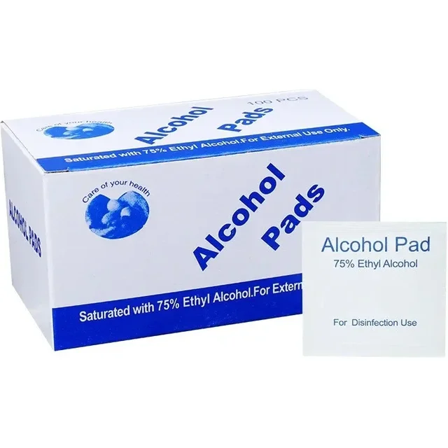 50/100 Pcs Disposable 75% Alcohol Cotton Pads Cleaning Wet Wipes Microblading Tattoo Manicure Skin Disinfection Makeup Tool