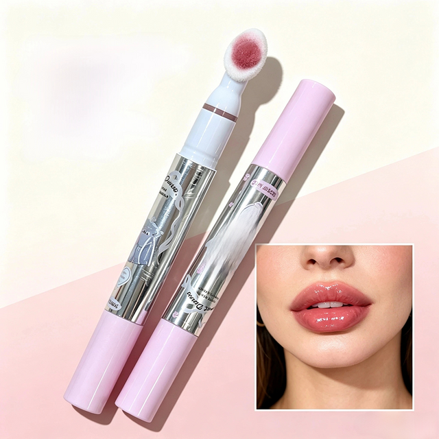 Sweet Soft Glossy Cushion Lip Gloss Sponge Tip Design Mirror Plump Lips Hydrating Tinted Lip Glaze Natural Daily Lip Makeup