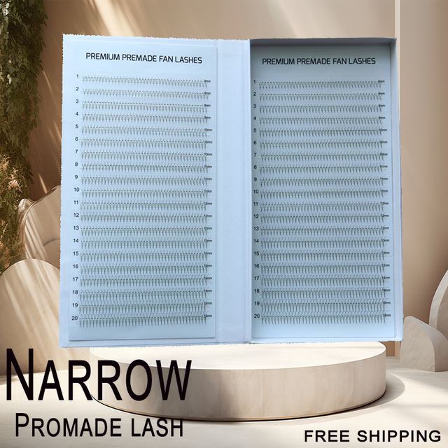 Pointy Base Premade Volume Fan Lash 2D XL Tray CC Curl Narrow Faux Cils Lashes Promade Fake Eyelash Extension For Female Makeup
