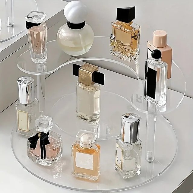 Acrylic Storage Display Shelf Rack Figure Ladder Showcase Display Stand Perfume Cosmetics Household Action Figure Organizers