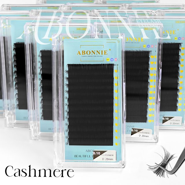 ABONIE 0.03-0.15mm C CC D Curl Dark Matte Finish Tough Cashmere Individual Eyelash Extensions Velvet Makeup Cilios