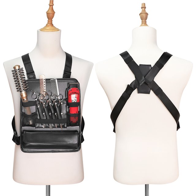 Barber's Multifunctional Tool Kit With Shoulder Strap Chest Bag Scissors Comb Bag Salon Hair Care Supplies Storage Bag