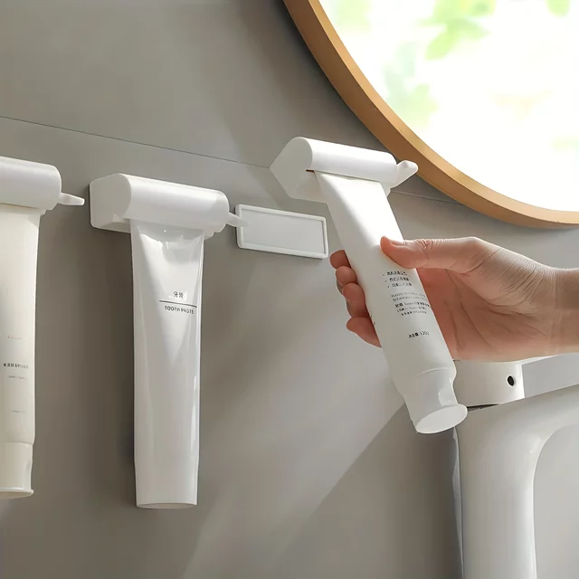 Tooth Brush Holder Bathroom Accessories Wall Toothpaste Squeezer Magnetic Lazy Squeeze Toothpaste Clip Bathroom Toothpaste Rack